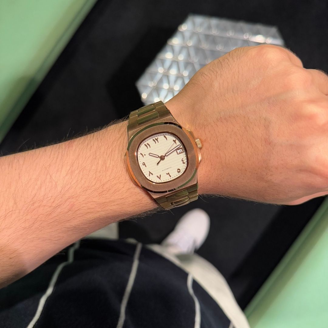 NAUTIKO | ARABIC ROSE GOLD - WHITE