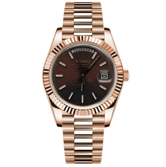 SEIKOJUST | DAYDATE ROSE GOLD - CHOCOLATE CRYSTALS