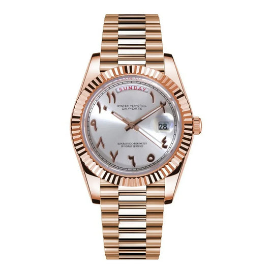 SEIKOJUST | DAYDATE ROSE GOLD - WHITE ARABIC